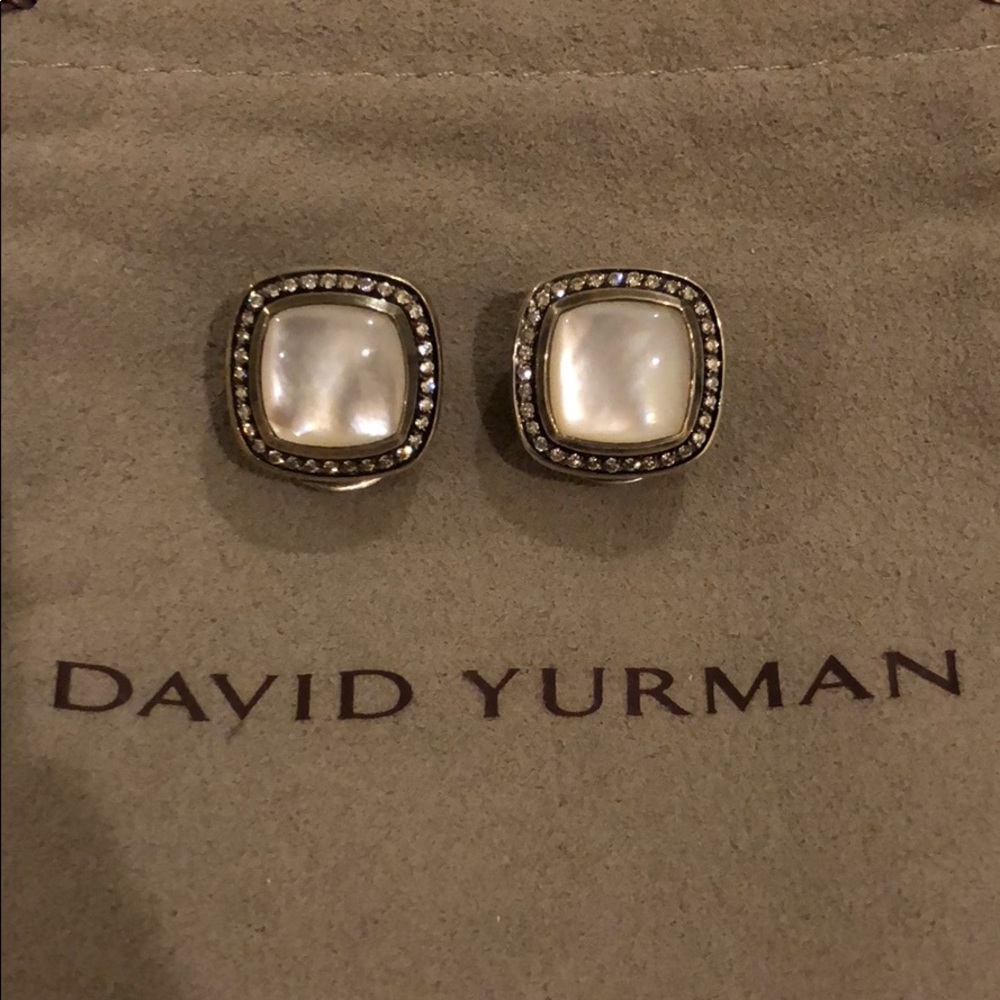 ONE DAY SALE David Yurman pearl & diamond earrings